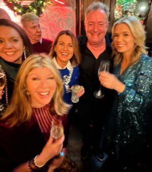 Charlotte Hawkins Instagram - So it was quite the night (as always) at @piersmorgan’s Christmas drinks & I have a lot of blurry photos as a consequence… 🥂🥂🤣