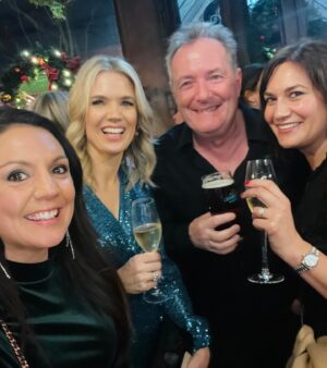Charlotte Hawkins Instagram - So it was quite the night (as always) at @piersmorgan’s Christmas drinks & I have a lot of blurry photos as a consequence… 🥂🥂🤣