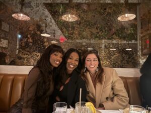 Chelsea Peretti Instagram - Going to grid w this one. HAPPY BDAY TO @xoshroq one of the best in this town. Met at Fox press parties, bolstered my spirits when someone was rude as fuck to me at an EW party 😂, preggy togethy, Idyllwild retreats, cravings, 5 hr hangs in San Gabriel, a funny, heartfelt, hot, outspoken, sensitive yet privy to common sense ball of love. I can be me with you bc you are YOU. Love you @xoshroq (and thank u to the glamorous @niasalterego for the docu style photo and video gathering of the evening. Glamamoms 4ever) ❤️🥹 Sidenote: I got these earrings bc my style icon @gabriellak_j posted them and they are so heavy i am selling them for 35$ on ebay jk