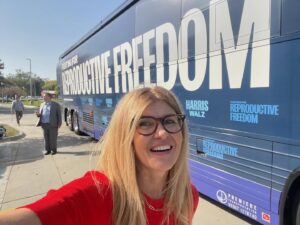 Connie Britton Instagram - Joined the Reproductive Freedom bus tour yesterday in Omaha, Nebraska with Gwen Walz! Thrilling to be there and feel the momentum of this movement to restore our reproductive rights and health care. And remember: reproductive rights is not only a women’s issue, it’s a family issue that affects all of us, so loved seeing all the men out there too! We know this is one of the most pressing issues on the ballot next month- and yes election day is one month out - so let’s keep going! Also, like Nebraska, many states have initiatives on the ballot to codify abortion as a right in their constitution so be sure to familiarize yourself with your state’s ballot initiatives as well as down ballot candidates. And make sure you and all your friends are registered, and vote early if you can! ❤️ @gwenwalz