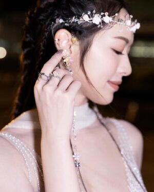 Crystal Fung Instagram - 回想之前的香港小姐決賽夜，那一晚真是華麗璀璨💖
我特別喜歡當晚的造型☺️
感謝團隊為我細心打扮，讓我閃閃發光✨
#throwback 

Makeup : @kayowang 
Hair : @kennychanhair @hola.hair.pets 
Gown : @theweddinggown_official 
Handmade tiara & Accessories : @pamycarie
Crystal by @crystalsbypreciosa
Nails : @handandfootnailspa 
📸 : @ed.win_0418