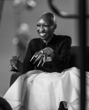 Cynthia Erivo Instagram - Thank you @variety. It was an honor to do this with an actor and humanitarian I admire so much, @angelinajolie. 

Our #ActorsOnActors is out now on variety.com 

@cynthiaerivo
Styling: @jasonbolden 
Makeup: @joannasimkin 
Nails: @clawzbydior_ 
@theledecompany 

@variety
Article: @kateaurthur 
Photographs: @alexilubomirski
Production: @emilyjeanullrich 
Lighting Director: @maxbernetz
Set Direction: @gillemills