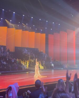 Daniella Rahme Instagram - The most magical, iconic & unforgettable night 🤍 This is what dreams are made of ✨ #1001seasons @eliesaabworld 
It was more than just a show… a celebration of hope, resilience, & the artistry that unites us all ❤️

@riyadhseason 
@gea_saudi