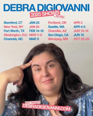 Debra DiGiovanni Instagram - Hey Kids! Get your tickets now to come see me in the new year! Hooray!! ❤️❤️ tix/info in my bio 
(MORE DATES TO COME!)