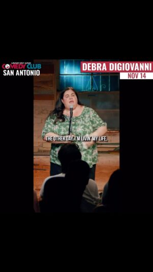 Debra DiGiovanni Instagram - #SanAntonio! Thursday @debradg arrives and she’ll pack the house! Get tickets with the link in our bio and never miss this legend live!

Debra DiGiovanni is a standup and performer originally from Toronto, now based in Los Angeles. Debra can be seen around the world appearing in comedy festivals like Moontower, High Plains, JFL Sydney, and JFL Montreal. Her most recent comedy album Lady Jazz was nominated for a Juno award: Comedy Album of the Year 2019. Debra made her US late-night comedy debut on CONAN, appeared on Comedy Central’s Stand Up Featuring, and released a comedy special on Season 2 of Unprotected Sets for Epix. Most recently Debra can be seen on the Amazon original series Last One Laughing.