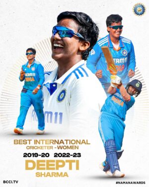 Deepti Sharma Instagram - 🚨 Best International Cricketer - Women 

2019-20 ✅
2022-23 ✅

The award for both the years goes to Deepti Sharma 👏👏

#NamanAwards | @officialdeeptisharma