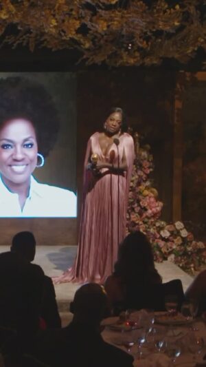 Dominique Jackson Instagram - Thank you once again for the inspiration! 

@goldenglobes @violadavis was pure inspiration last night 💫 at the Golden Gala.

Congratulations on receiving the renowned #GoldenGlobes Cecil B. DeMille Award!