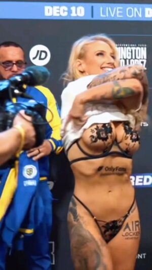 Ebanie Bridges Instagram - 🎶 don’t tell me what to do, don’t tell me what to say…U don’t own me😉

Hope y’all enjoyed the weigh in!!! 

Can’t wait to DEFEND MY WORLD TITLE & get into that ring tomorrow & THROW HANDS!! 

Tune in LIVE on @DAZNBoxing 930pm UK time
 #WorldChamp #BlondeBomber #WeighIn