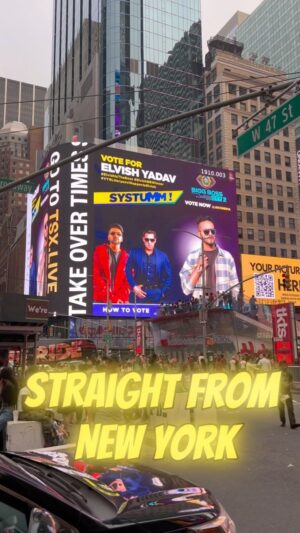 Elvish Yadav Instagram - Elvish Army SuperStrong 🫶🏻🙏🏻
📍Times Square , New York
.
.
.
.
.
#ElvishYadav #ElvishArmy #BillBoards #timessquare #India #BigBossOTT2