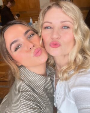 Emilie de Ravin Instagram - I love this woman 🥰 And SUCH a fun weekend with her at #FromStorybrookeToParis ❤️🤍💙 #paris #ouat