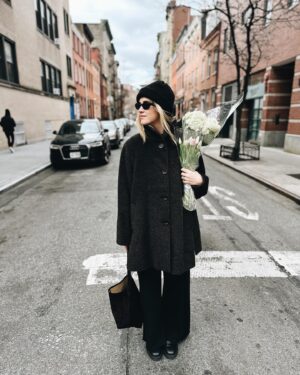 Emily Wickersham Instagram - Still cold, still out here, still smelling the roses (hydrangeas and tulips), happy 2025!