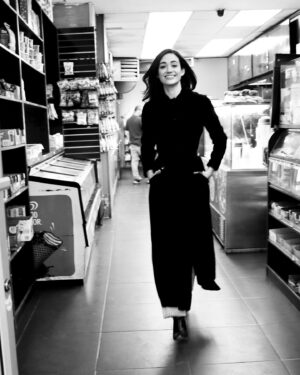 Emmy Rossum Instagram - "There’s nothing more challenging or invigorating than live theater. It’s a high wire act every time. There’s no editor to save you on stage, and that’s terrifying, and thrilling. Everyone is seeing me warts and all, from every angle at every moment. There is nothing to hide behind, and that’s ultimately what I’m trying to embrace at this moment in life." -- @emmy star of Walden @2stnyc 🩷 
interview: @ginaway1 
photos/editor in chief: @tina_turnbow 
makeup: @kaleteter 
hair: @jacobrozenberg 
styling: @thomascarterphillips 
blazer/velvet trench: @curethrift 
special thanks to @thriftboss #2stnyc