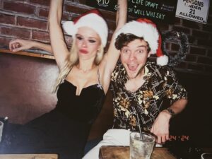 Erin Moriarty Instagram - Forever in my Christmas (& general) Hall of Fame; these shots and these humans. Happy holidays and of course, a loving “🖕🏻.”
