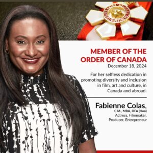 Fabienne Colas Instagram - #GrandeNouvelle: Les mots me manquent pour exprimer ma gratitude, mon humilité et ma fierté d’annoncer ma nomination à l’Ordre du Canada par Son Excellence la très honorable Mary Simon, gouverneure générale du Canada – l’une des plus hautes distinctions honorifiques du pays. 🙏

Recevoir cet immense honneur aux côtés de personnalités telles que Ryan Reynolds, Laurent Duvernay-Tardif, et bien d’autres, rend ce moment encore plus spécial.

Défendre la diversité et l’inclusion dans les arts et dans la société en tant que femme noire, dirigeant des organisations artistiques noires, est loin d’être une tâche facile.

Néanmoins, après une année très impactante mais pleine de défis, j’ai décidé de plutôt compter nos bénédictions. Nous avons célébré le 20ᵉ anniversaire de la Fondation Fabienne Colas et du Festival Intl du Film Black de Montréal – avec Spike Lee comme président d’honneur – mettant en lumière et mentorant des centaines d’artistes. Surtout, nous avons acquis le Théâtre Colas (ancien Théâtre Cartier), qui rouvrira en 2027.

J’ai également eu l’honneur de recevoir un Doctorat honorifique de la Faculté des beaux-arts de l’Université Concordia (aux côtés de Denis Villeneuve, réalisateur de Dune), ainsi que la Médaille du couronnement du roi Charles III au Sénat du Canada, remise par l’honorable Amina GERBA, M.B.A., C.Q., et l’huissier de la Verge noire, M. J. Greg Peters, représentant le roi d’Angleterre.

Mais JAMAIS je n’aurais imaginé recevoir un appel du Bureau du secrétaire de la gouverneure générale du Canada m’annonçant ma nomination à l’Ordre du Canada ! Un grand privilège et un honneur pour moi, en tant que fière Haïtienne-Canadienne-Québécoise-Montréalaise, et pour ma communauté.

*

" Figure de proue de la diversité culturelle au Canada, Fabienne Colas s’est consacrée à la promotion de la diversité et de l’inclusion dans le cinéma, les arts et la culture, au Canada et à l’étranger. Par l’entremise de la Fondation Fabienne Colas, elle a été une force motrice derrière la création d’incubateurs, de programmes de formation, d’événements et de festivals qui ont mis en lumière des milliers d’artistes afrodescendants à l'échelle nord-américaine. "

Merci🙏
