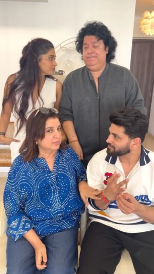 Farah Khan Instagram - Apni Gang ❤️💪🏼
. Love you ma’am ❤️ 🙈
.
.
. 
.
 #happy #faces #shiv #shivthakare #mandali #dosti #réel #insta #instagood #farahkhan #sajidkhan #nimritahluwalia