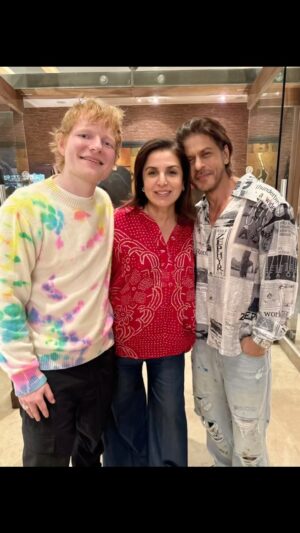 Farah Khan Instagram - When u get to direct Ed sheeran & Shahrukh khan u get? …. #SherKhan of course 😂 @iamsrk @teddysphotos