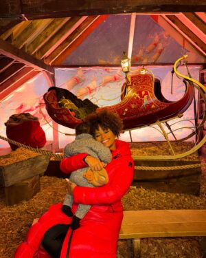 Fleur East Instagram - This festive season has been extra special this year with our baby girl Nova. It was her first Christmas this year and although she won’t remember it, we’ve been able to capture so many magical memories for her to look back on. 

Seeing family has been priceless. Wearing matching jumpers as a family had to be done 😂 (thanks @thelittletailor ). Visiting Santa at @laplanduk will have to be a tradition we continue as a family, never mind for Nova, I’m talking about for me! 😂 The endless Christmas outfits the family have bought for Nova have been fun to dress her in too. 

But above all else, seeing Nova’s eyes light up whilst watching her family laugh, enjoy each other’s company and show her so much love has been the greatest gift this year. Reminding us all of what’s truly important. Sending you lots of love and happiness ❤️✨🎄
