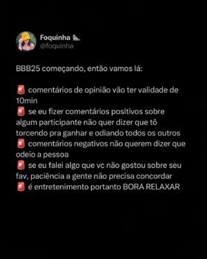 Foquinha Instagram - tô com os ovos prontos pro #BBB25 🗣️ o que acharam das duplas?