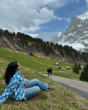 Gautami Kawale Instagram - Moments before disaster 👖😂 don’t ask me to get up! IYKYK

#switzerlandvlog #slayypoint #stains #switzerland #switzerland🇨🇭 #vacation #trip #mountains #grindelwald #trottibike #first #grindelwaldfirst #adventure #beautiful #nature