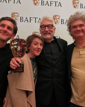 Gemma Whelan Instagram - What a beautiful night celebrating #horriblehistories getting a @bafta Special Award. I TOUCHED A BAFTA!!
Huge congratulations to the whole team for the last 11 series - one of the most fun shows I've ever worked on - dressing up and doing silly voices is a job! Shout out to @fairfaxandfavor for these beautiful boots and @tallulahandhope for this beautiful dress. 🧡🤗🧡