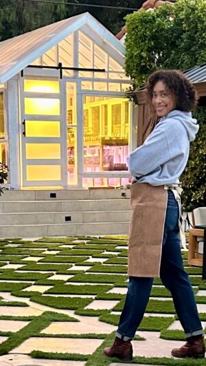 Gina Torres Instagram - Gina’s Garden 3.0 is here!! Well technically it’s Greenhouse 1.0 🫠 If you’ve been following me for a while you may be wondering where all my garden content went. Well the back yard went through a beautiful transformation and my garden went with it. But we’re back and ready for this new agricultural adventure! Yes! That is a hydroponic tower in the corner!  Looking forward to sharing how we do!  Is there a #GreenThumb prayer?? 🌞🫛🥒🥬🫑🌶️🥕🍅🍓🌺🌻🪻#MyManIsHandy Thank You  Babe ❤️❤️❤️