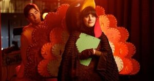 Hannah Simone Instagram - Happy Thanksgiving from these turkeys. So fun to relive the weird wild thanksgiving episodes on @lamorne and I’s rewatch podcast The Messaround 🦃 @themessaroundpod  #cecexwinniedabish