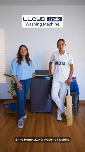 Harmanpreet Kaur Instagram - Get freshness and extraordinary cleaning with Lloyd Washing Machine, which comes with In-Built Heater and Anti-Bacterial Wash that delivers care for all your important moments, just the way Noopur cares for her best friend @imharmanpreet_kaur in all her important moments. 

Get Lloyd washing machine, kyunki Lloyd hi hai voh #KhayaalJoGharKoGharBanaye #Lloyd #LloydWashingMachine