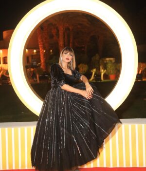 Heba ElSisi Instagram - Cairo international film festival closing ceremony @cairofilms 🎞️ #cairofilmfestival #cff45 #cff #egypt #cinema 
Evening gown @perla.vip.eg 
Hair @alsagheersalons @mostafaalsagheer 
Makeup artist @asmaa_said_33 
Jewelry @treasure_box_by_rashmaa 
Photographer @mohab_mohamed19 @yasserelmogy @abanoub_kinz_photography @paulanasr_photography 
#hebaelsisy #missegypt #missegyptprogram #makeup #hair #dress #photography