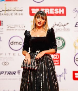 Heba ElSisi Instagram - Cairo international film festival closing ceremony @cairofilms 🎞️ #cairofilmfestival #cff45 #cff #egypt #cinema 
Evening gown @perla.vip.eg 
Hair @alsagheersalons @mostafaalsagheer 
Makeup artist @asmaa_said_33 
Jewelry @treasure_box_by_rashmaa 
Photographer @mohab_mohamed19 @yasserelmogy @abanoub_kinz_photography @paulanasr_photography 
#hebaelsisy #missegypt #missegyptprogram #makeup #hair #dress #photography