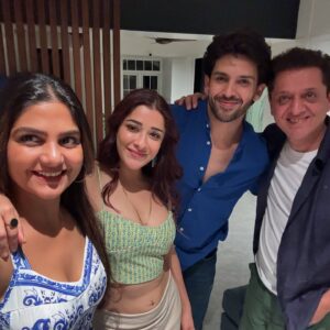 Hema Sharma Instagram - It’s all about last night ‘ Bigg Boss 18 Friends 🤝❤️✨ @nyra_banerjee  @the__shehzadaaa  @arfeen.khan  @hemasharma973  @creators  #biggboss  #bollywood #reels #explorepage #family