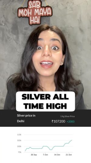 Himani Chowdhary Instagram - ⚠️ Silver Price is suddenly increasing since last one year and has reached ₹1 Lakh

Watch the video to find out why Silver is rising and how you can invest in it digitally ✨

Disclaimer: Not a recommendation, this is just for educational purposes. Make sure to take advice of SEBI registered Investment Advisor before making any investment decision