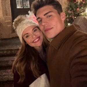 Holland Roden Instagram - How many pictures did @nolanfunk and I take during #fivegoldrings ?!!! TOO MANY to count 😅🎄

@stevenrmonreo and @emerlin789 
Brought us in and lead the ship down such a fun scavenger hunt 🔎🔎🔎🔎

✨I hope you enjoy this #countdowntochristmas movie 

‼️Airs TONIGHT!! On @hallmarkmystery at 8pm/7pm central 🎅🎅🎅

And Shoutout to the Winnipeg crew!! I had the same amazing 1st ad Ronaldo 8 years ago!! 
Shooting Channel Zero ❤️