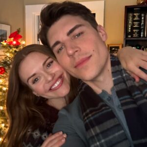 Holland Roden Instagram - How many pictures did @nolanfunk and I take during #fivegoldrings ?!!! TOO MANY to count 😅🎄

@stevenrmonreo and @emerlin789 
Brought us in and lead the ship down such a fun scavenger hunt 🔎🔎🔎🔎

✨I hope you enjoy this #countdowntochristmas movie 

‼️Airs TONIGHT!! On @hallmarkmystery at 8pm/7pm central 🎅🎅🎅

And Shoutout to the Winnipeg crew!! I had the same amazing 1st ad Ronaldo 8 years ago!! 
Shooting Channel Zero ❤️