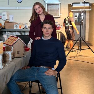 Holland Roden Instagram - How many pictures did @nolanfunk and I take during #fivegoldrings ?!!! TOO MANY to count 😅🎄

@stevenrmonreo and @emerlin789 
Brought us in and lead the ship down such a fun scavenger hunt 🔎🔎🔎🔎

✨I hope you enjoy this #countdowntochristmas movie 

‼️Airs TONIGHT!! On @hallmarkmystery at 8pm/7pm central 🎅🎅🎅

And Shoutout to the Winnipeg crew!! I had the same amazing 1st ad Ronaldo 8 years ago!! 
Shooting Channel Zero ❤️