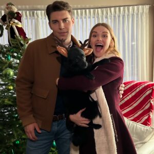 Holland Roden Instagram - How many pictures did @nolanfunk and I take during #fivegoldrings ?!!! TOO MANY to count 😅🎄

@stevenrmonreo and @emerlin789 
Brought us in and lead the ship down such a fun scavenger hunt 🔎🔎🔎🔎

✨I hope you enjoy this #countdowntochristmas movie 

‼️Airs TONIGHT!! On @hallmarkmystery at 8pm/7pm central 🎅🎅🎅

And Shoutout to the Winnipeg crew!! I had the same amazing 1st ad Ronaldo 8 years ago!! 
Shooting Channel Zero ❤️