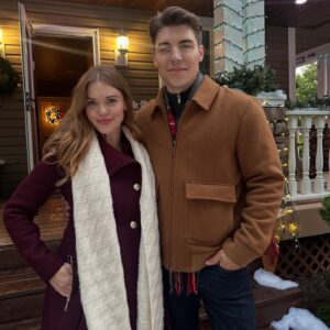 Holland Roden Instagram - How many pictures did @nolanfunk and I take during #fivegoldrings ?!!! TOO MANY to count 😅🎄

@stevenrmonreo and @emerlin789 
Brought us in and lead the ship down such a fun scavenger hunt 🔎🔎🔎🔎

✨I hope you enjoy this #countdowntochristmas movie 

‼️Airs TONIGHT!! On @hallmarkmystery at 8pm/7pm central 🎅🎅🎅

And Shoutout to the Winnipeg crew!! I had the same amazing 1st ad Ronaldo 8 years ago!! 
Shooting Channel Zero ❤️