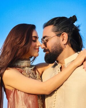 Iqra Aziz Instagram - We’ve survived five years of love, laughter and Netflix password sharing. Here’s to many more to come🦦
Love you more with each passing year🕊️

Happy Anniversary Baby❤️
.
A Special thanks to my favourites @sfkbridals @hazureonline @izainzaidi @sunnysilvester
📷 @daniyalshaikhs