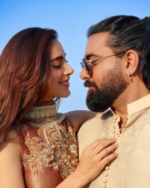 Iqra Aziz Instagram - We’ve survived five years of love, laughter and Netflix password sharing. Here’s to many more to come🦦
Love you more with each passing year🕊️

Happy Anniversary Baby❤️
.
A Special thanks to my favourites @sfkbridals @hazureonline @izainzaidi @sunnysilvester
📷 @daniyalshaikhs