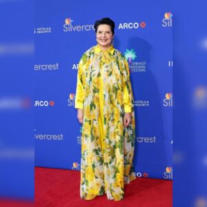 Isabella Rossellini Instagram - What a great honor to receive the Ensemble Performance Award at @psfilmfest for film “Conclave” by @eeedwardberger. I also presented the Breakthrough performance award to the wonderful Mikey Madison for film “Anora” by Sean Baker  My beautiful yellow dress is by @dolcegabbana @focusfeatures