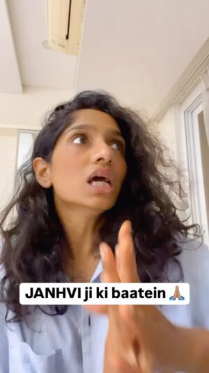 Jamie Lever Instagram - Bass esehi kuch TRY kiya 😅 #janhvikapoor #latenightthoughts #janhvi #devara