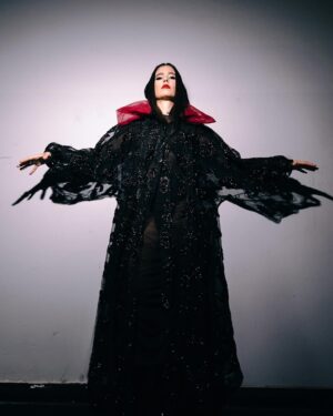 Javiera Mena Instagram - ¡Que lindo estuvo! 🥀🦇 Una noche dark junto a su luminosa energía. 
  Gracias a mi maravilloso equipo que hace posible nuestra ceremonia 🪄 
  Saludos de domingo 
 🥀 Javiera 

📸 @fotogalvez
