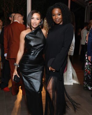 Jeannie Mai Instagram - Felt like lookin like my own vision board last night 
Styled by me ✨

Only @wwd Style Awards can create such a magical night to honor the legends in hair, makeup and fashion for this Golden Globes weekend✨Thank you for having me🖤
#WWDStyleAwards