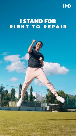 Jemimah Rodrigues Instagram - From broken bats to broken hearts, nothing can keep our champion down! 💪✨⁣
⁣
Jemimah Rodrigues believes that no matter what breaks, it can be repaired and still hold its value. Just like her spirit on the cricket field, we stand for the #RightToRepair. ⚒️🌟⁣
⁣
#HMD #HumanMobileDevices #RepairItYourself #RightToRepair #JemimahRodrigues #ChampionSpirit