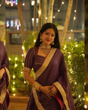Jhanvi Bhatia Instagram - Dressed like my parents would approve - extra golden and unapologetically Marwadi 🤭💜✨

Ready to crash your wedding, send me the invite now lol 😌

Lil surprise in the end heheh 🥰

#weddingoutfitideas #weddingoutfit #shaadiseason #lehenga #lehengalove #lehengasaree #weddingfashion #explorepage #foryou #marwadi #marwadistyle #indianwedding #personalstylist #jhanvibhatia