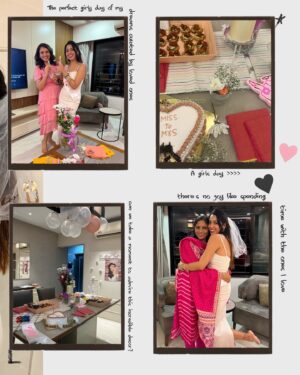 Jheel Mehta Instagram - My girls 💖🧿 #SurpriseBridalShower #JheelKePyaarMeDube #girlsjustwannahavefun #bridalshower #JheelMehta