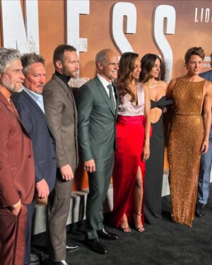 Jill Wagner Instagram - We did it !!! Baby we did it !!! @urban_cimo believed in my dream and our worlds collided in such a beautiful way . Out of that @lionesspplus was born .  GOD had our backs all this time . I couldn’t be more honored to have Taylor Sheridan as the captain of our ship and to have all of the lovely passengers on board. This show has been the adventure of my career and I am just so very thankful and proud to be a part of it . Thank you @zoesaldana for your brilliance on and off screen . You are a gem of a human being and you are FIRE this season . @nicolekidman I was in awe of you before this project and even more now knowing your heart . You are a gift to this show . @morganfreeman each time I watch you work my understanding of what it means to be an actor deepens . You are a force . @realmichaelkelly you know how much I adore you off screen but you seriously are one of the best on screen ! @genirodriguez wait until the world gets a load of you ❤️ @thad.luckinbill you have been a favorite of mine from the beginning . You ground every scene you are in . This show is lucky to have you . @dave_annable the world is going to fall in love with Neil because of the man you bringing to it ! I adore you ! @hannahlovelanier you are a talent that I can’t wait to watch grow ! @curlycelly you light up the screen . To all my QRF boys @lamonicagarrett , @jonahwharton , @actorjamesjordan and Austin Hebert … I am honored to be on your team . You fellas are like brothers to me and I love you . And to @laysladeo for being the first Lioness . You will always be so special to me. Thank you again to @101studiosco , and @paramountplus for believing in this show . I can’t wait for October 27th !!!!! Let’s GO!!!!!! Credits: @darais_the_artist , @lindaflowers07 , @highheelprncess ,
dress: @retrofete
Jewelry:@Effyjewelry
Shoes: @jimmychoo