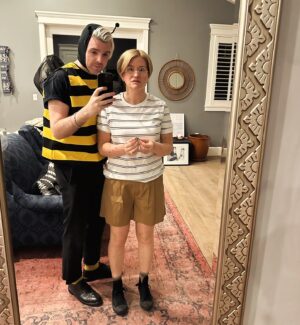 Jillian Bell Instagram - “He can’t see without his glasses!”