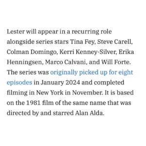 Julia Lester Instagram - Still can’t believe this is real🥹 thank you @variety and @netflix and everyone on The Four Seasons team for welcoming me with the biggest open arms. I am so honored to be your Lila🖤