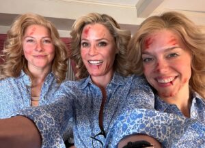 Julie Bowen Instagram - With Halloween coming right up, I thought I’d give a a shoutout to the ladies who made me look good (or…bad?) on #Hysteria.we got into this business for the glamour!