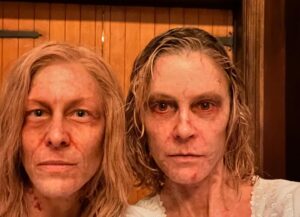 Julie Bowen Instagram - With Halloween coming right up, I thought I’d give a a shoutout to the ladies who made me look good (or…bad?) on #Hysteria.we got into this business for the glamour!